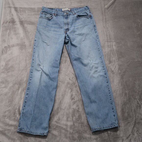 Levi's Other - Levis 550 Jeans Mens 38x34 Blue Relaxed Fit Straight Leg Light Wash Distressed
